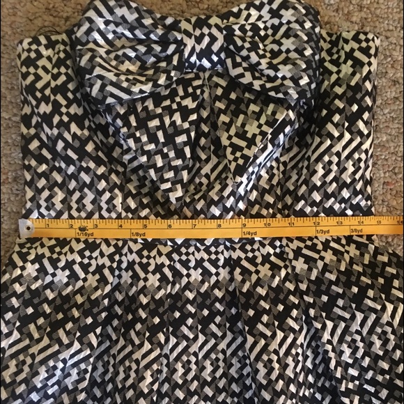 Anthropologie Eva Franco Strapless Dress Metallic - Picture 5 of 7